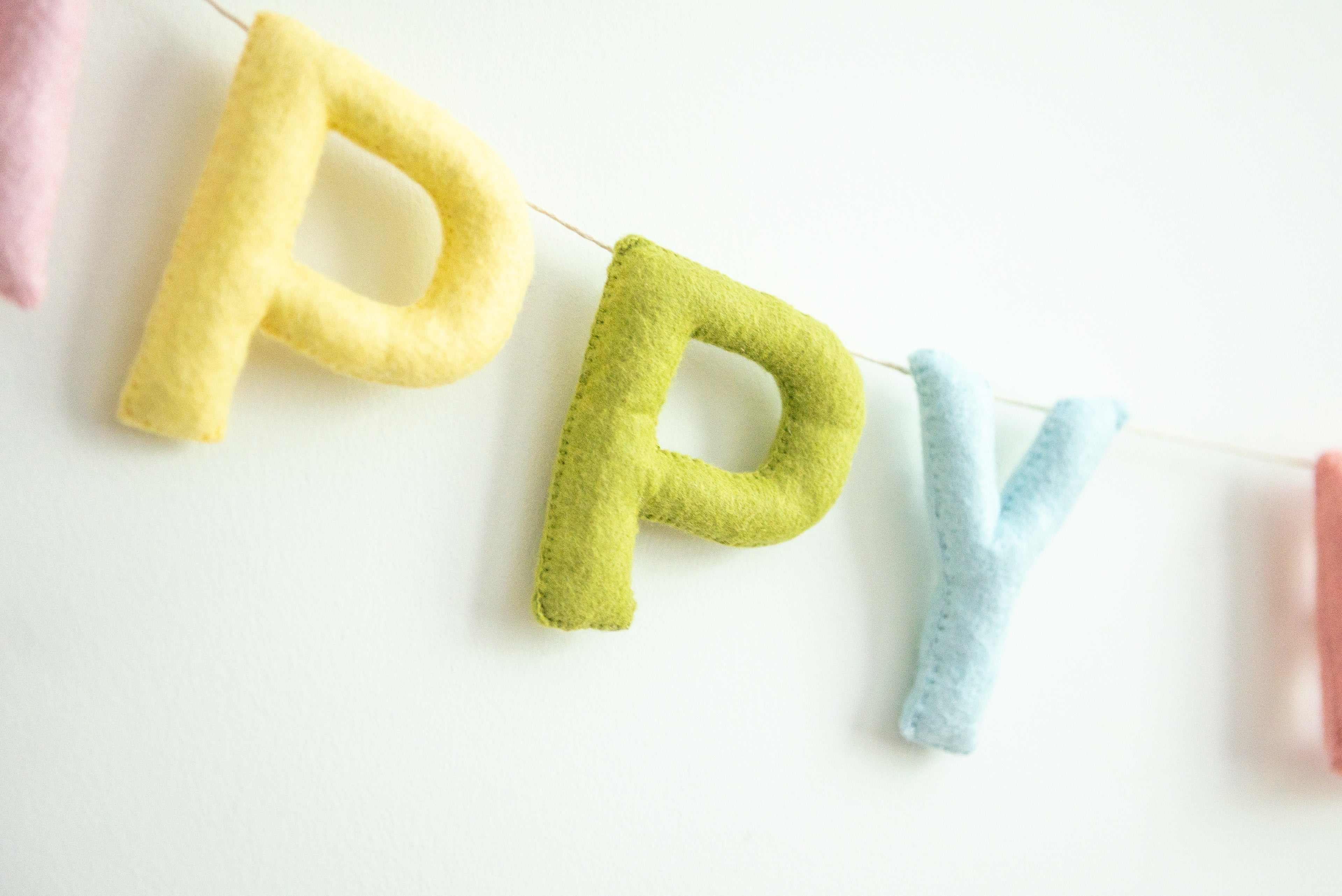 Happy Birthday Banner - Pastel Rainbow