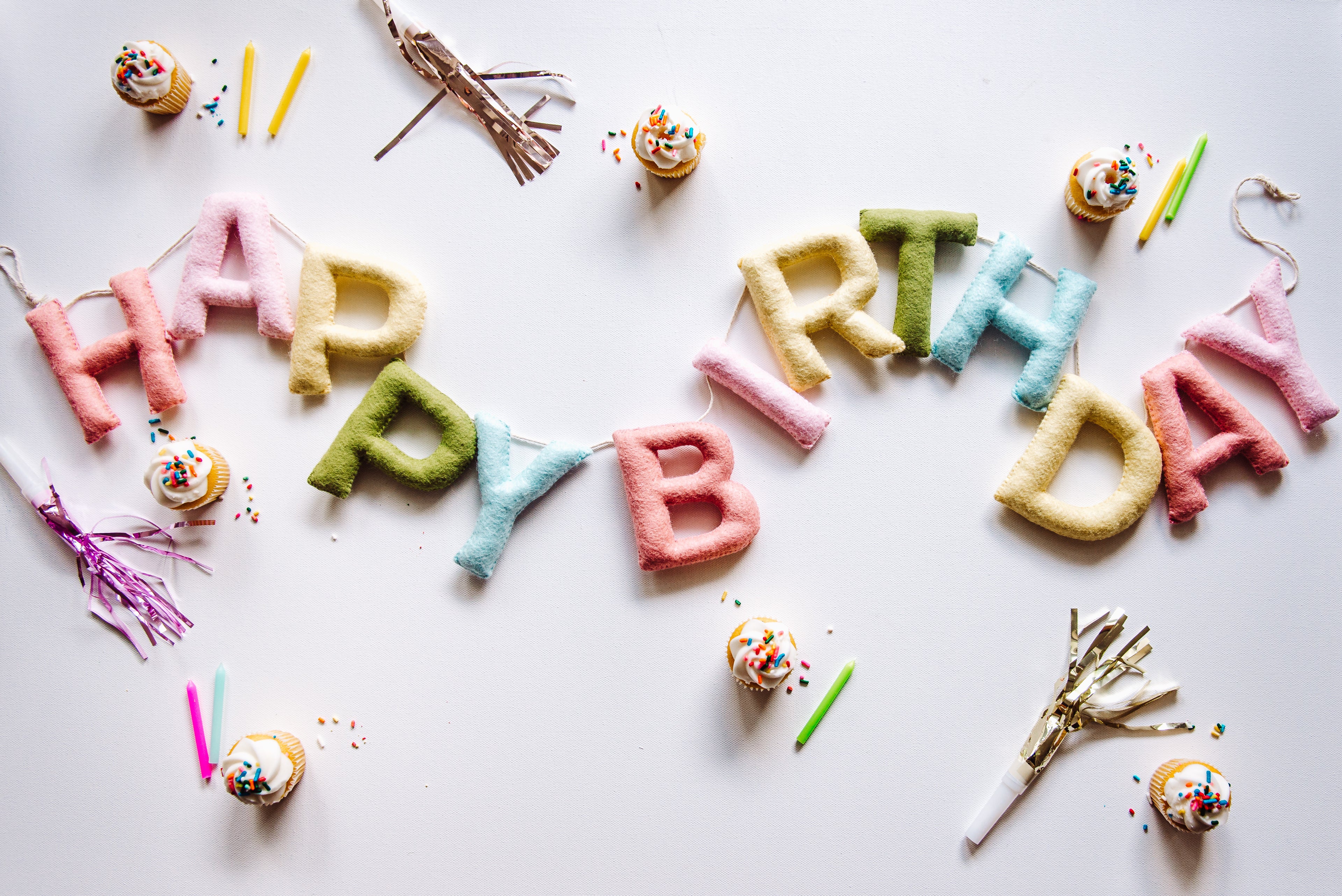 Happy Birthday Banner - Pastel Rainbow