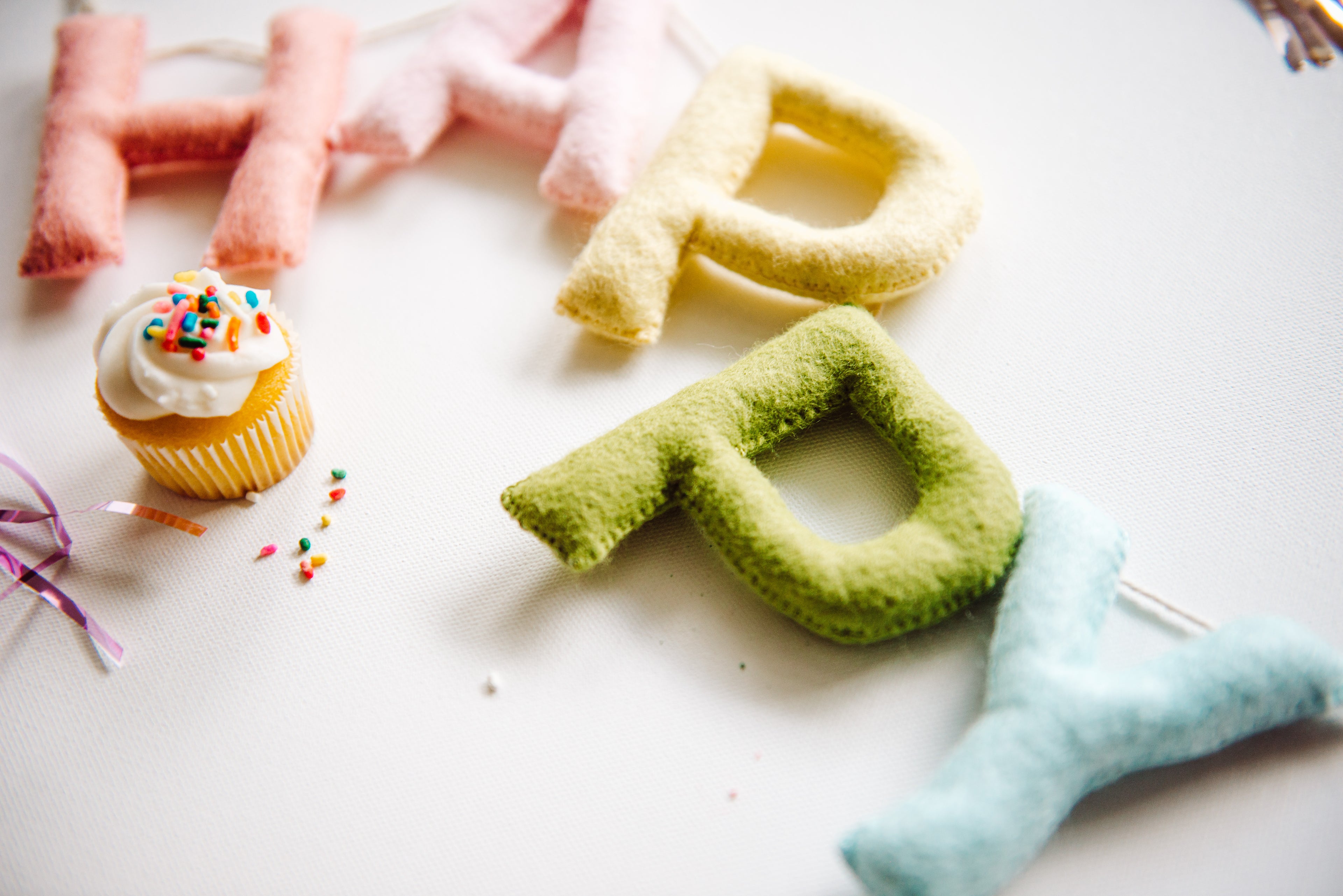 Happy Birthday Banner - Pastel Rainbow