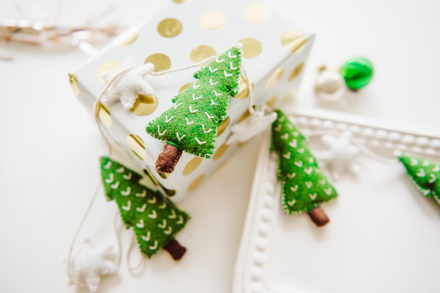 Christmas Garlands and Felt Ornaments