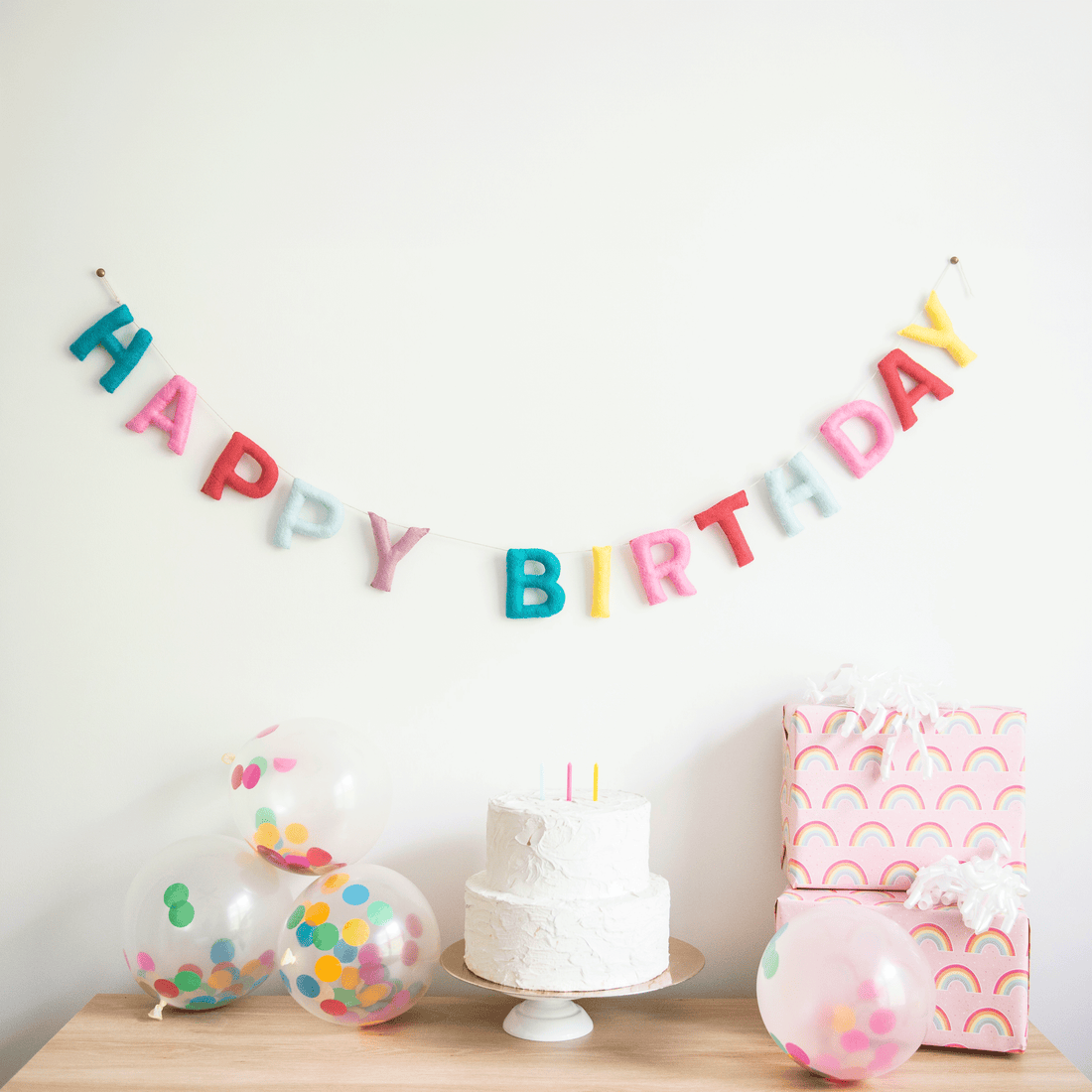 Happy Birthday Banner - Bold Rainbow