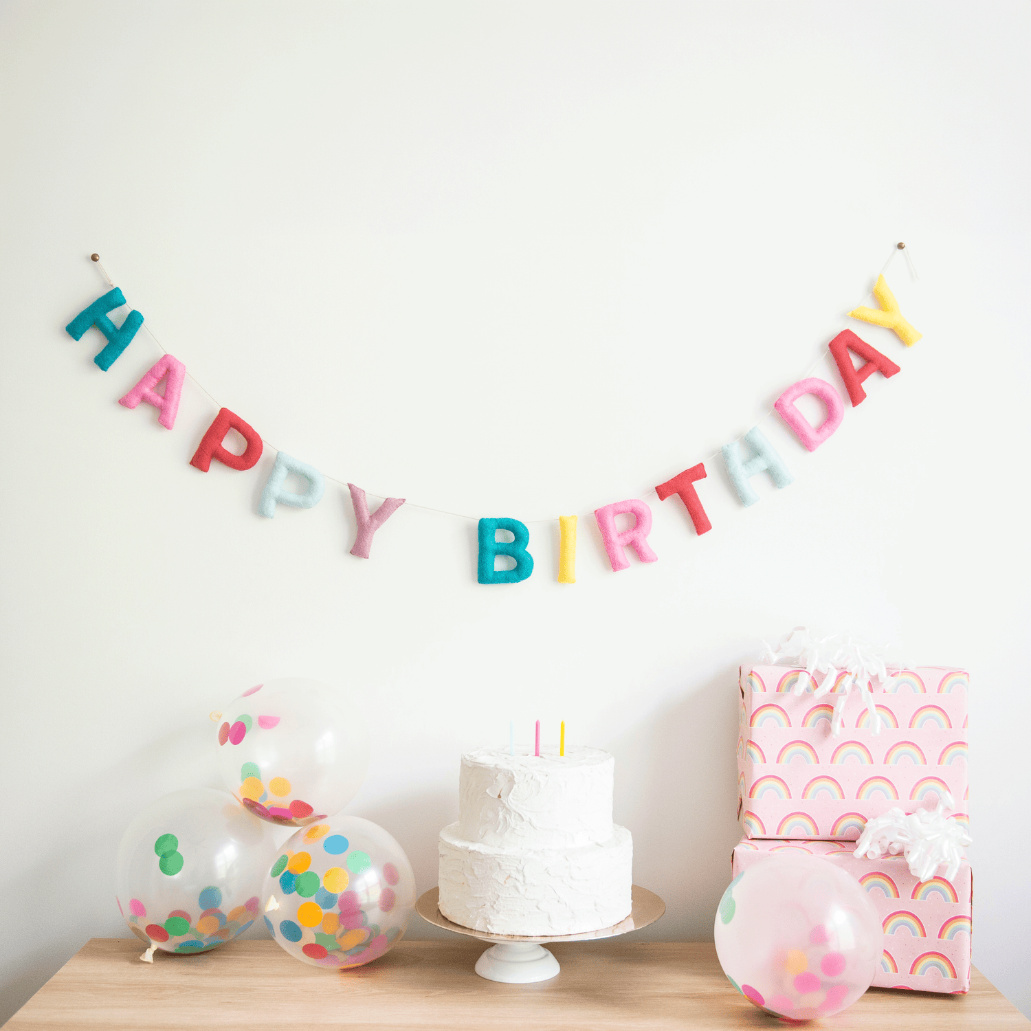 Happy Birthday Banner - Bold Rainbow