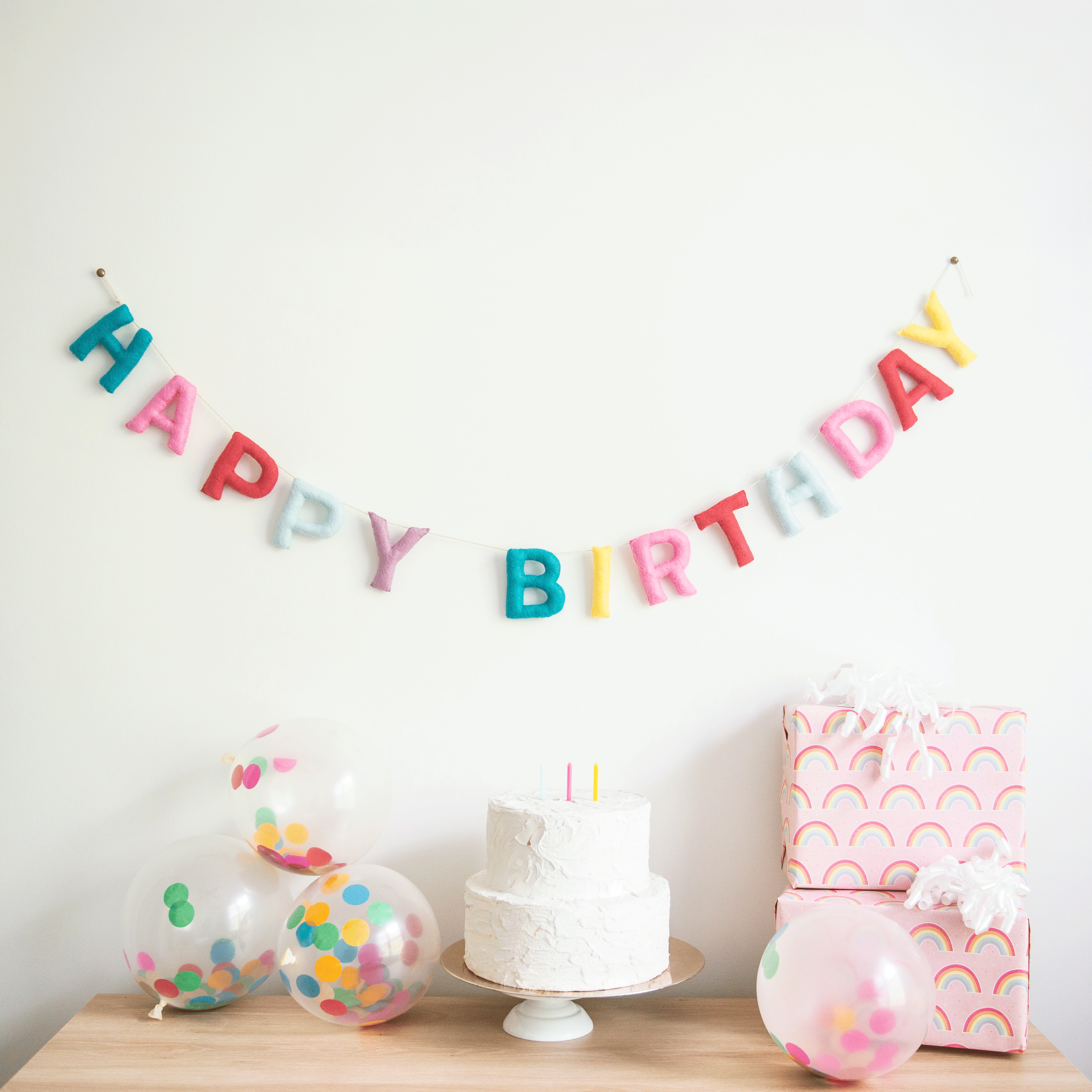 Happy Birthday Banner - Bold Rainbow