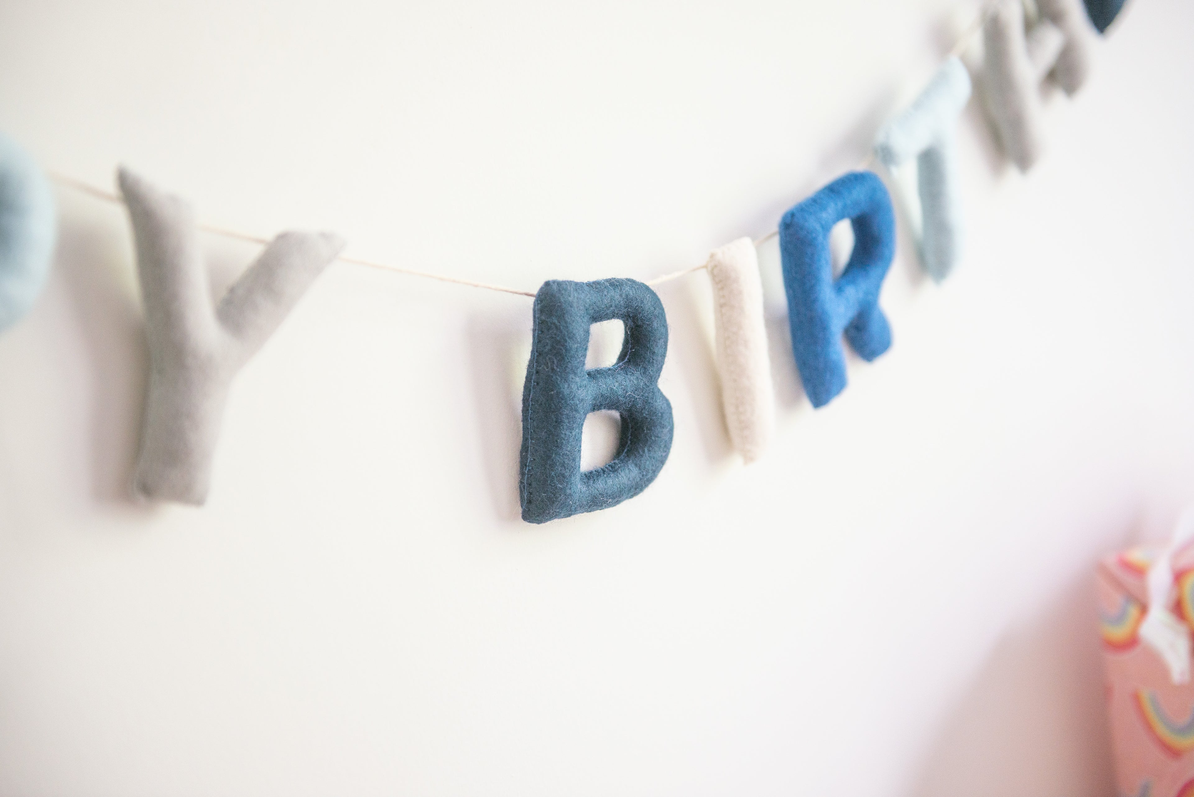 Happy Birthday Banner - Blue Tones