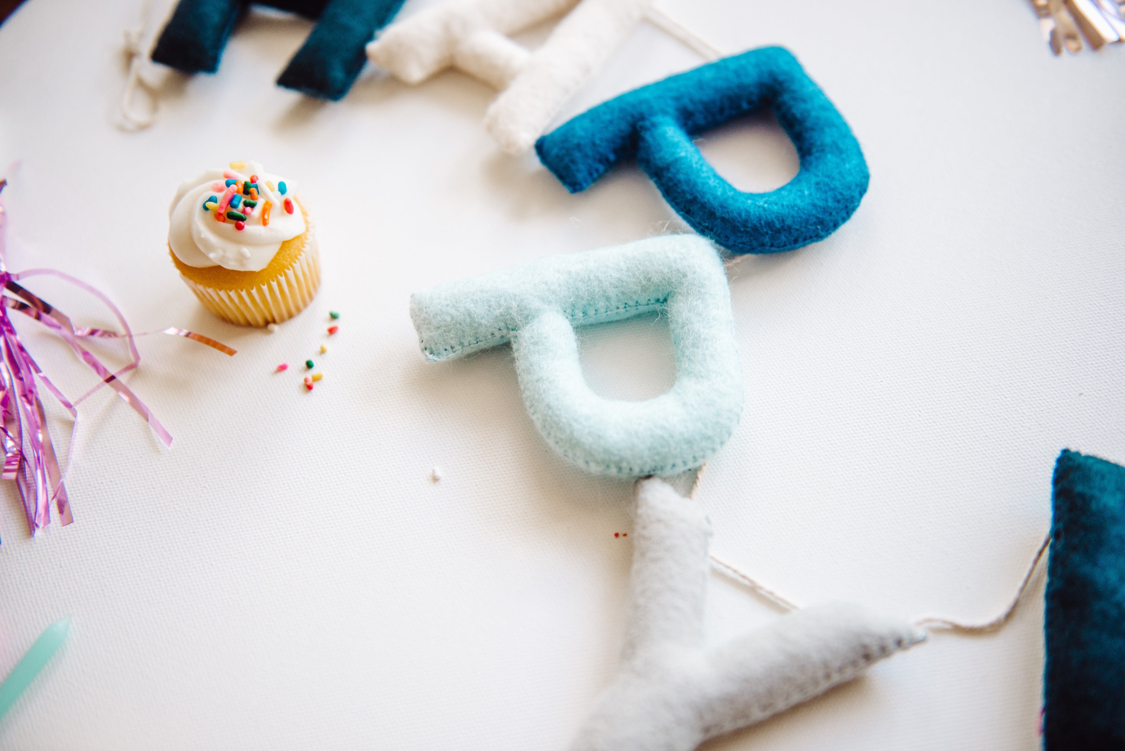 Happy Birthday Banner - Blue Tones