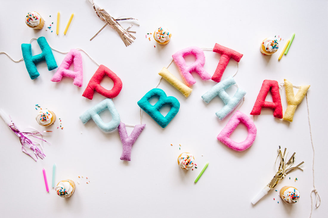 Felt Happy Birthday Banner, Wool Garland, Eco Friendly Garland, Felt Letters, Felt Garland, Birthday Decorations