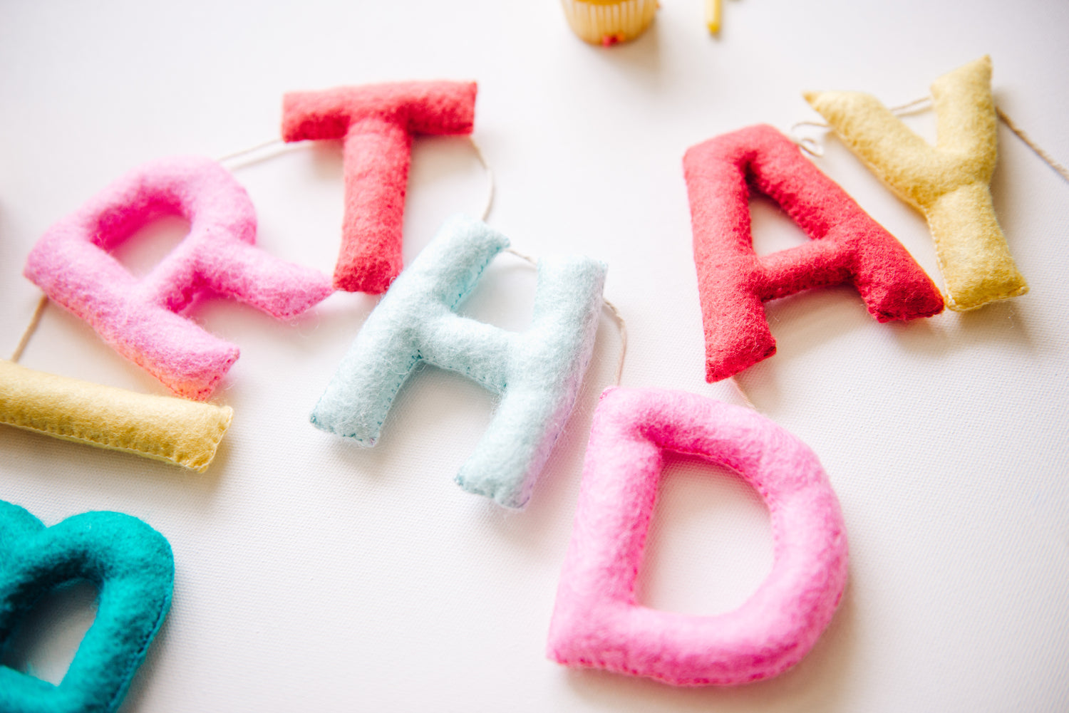 Felt Happy Birthday Banner, Wool Garland, Eco Friendly Garland, Felt Letters, Felt Garland, Birthday Decorations