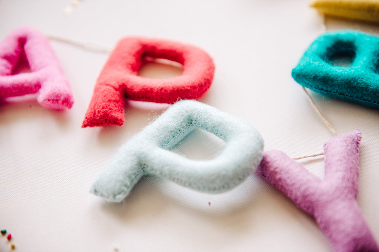 Felt Happy Birthday Banner, Wool Garland, Eco Friendly Garland, Felt Letters, Felt Garland, Birthday Decorations
