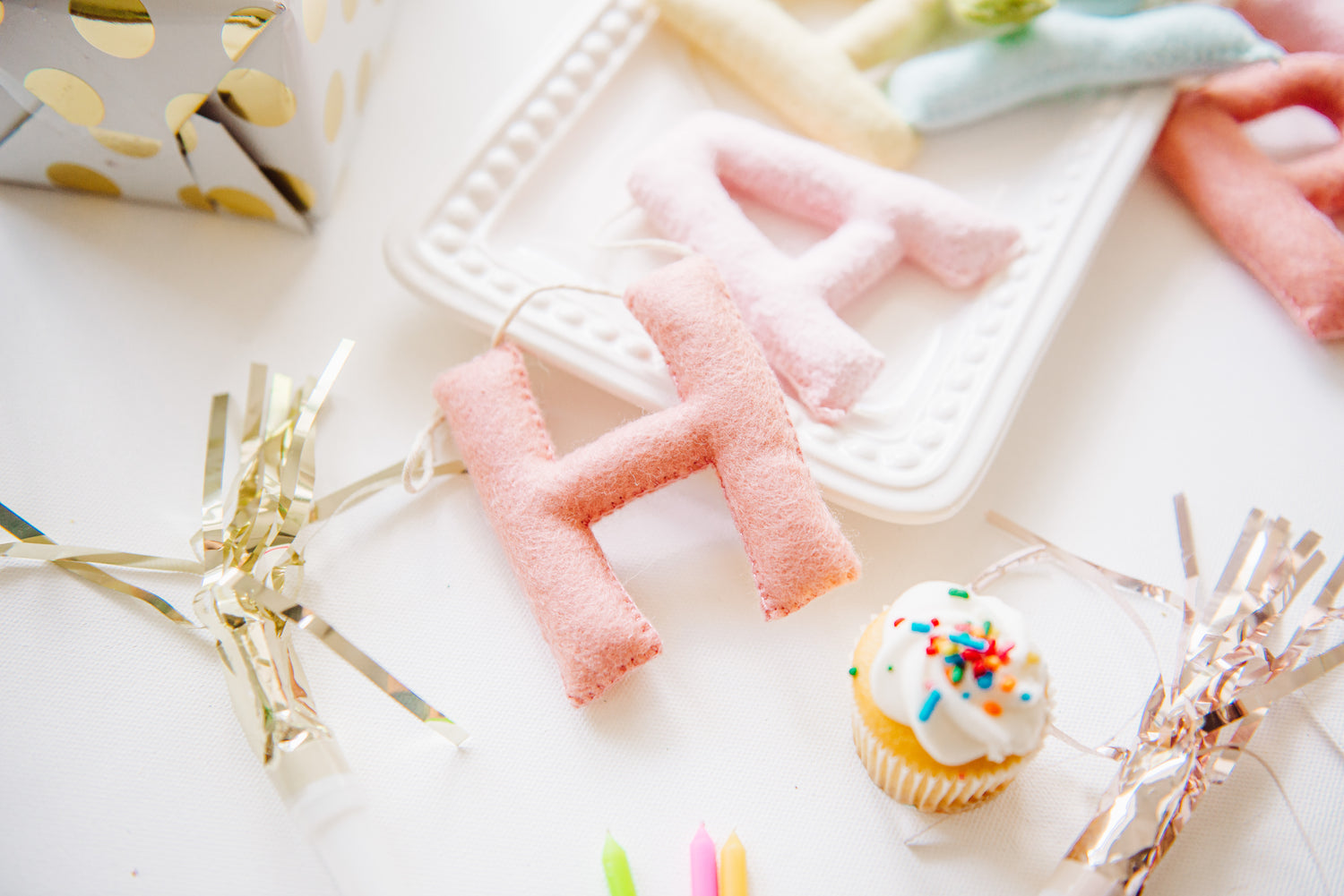 Happy Birthday Banner - Pastel Rainbow