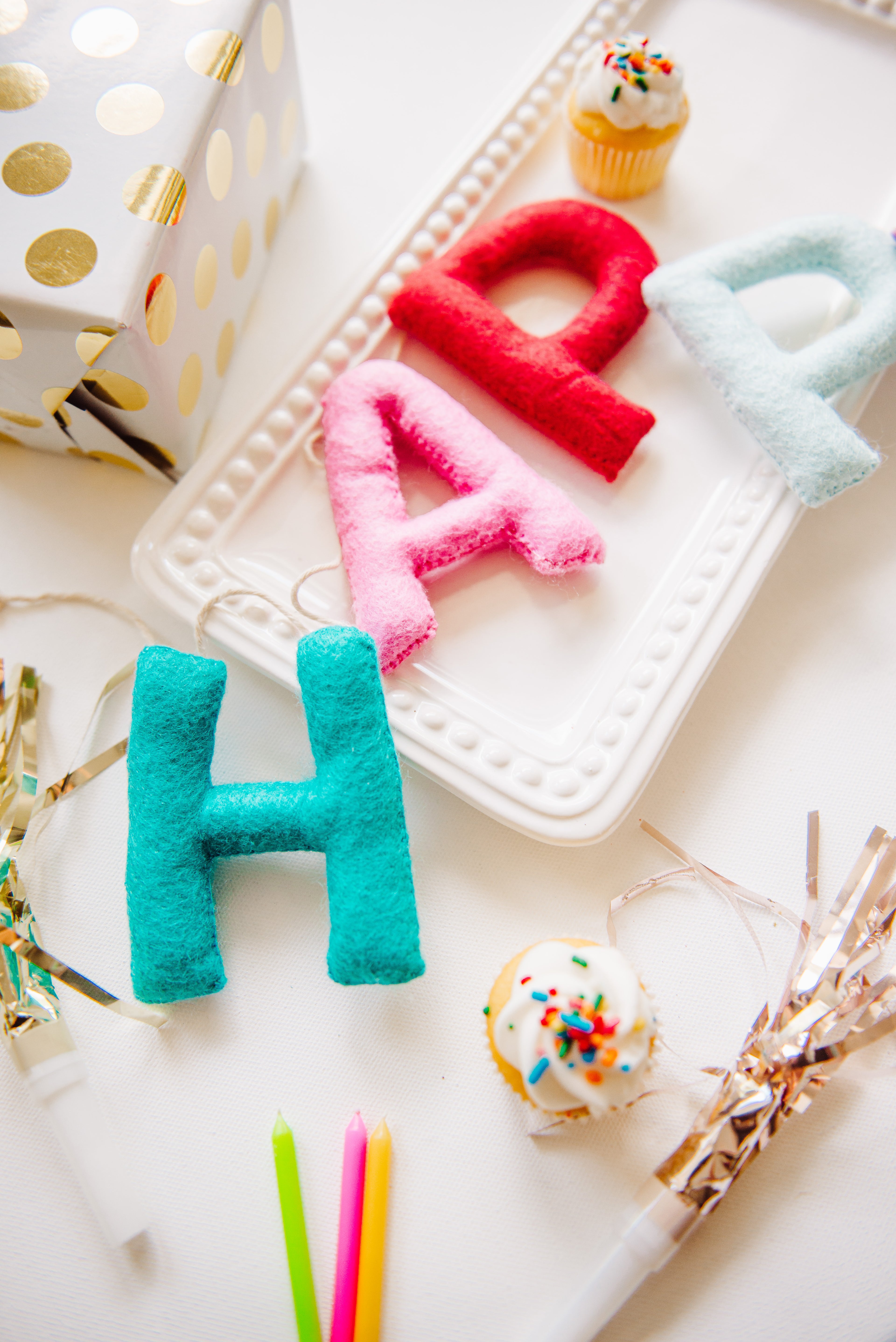 Felt Happy Birthday Banner, Wool Garland, Eco Friendly Garland, Felt Letters, Felt Garland, Birthday Decorations