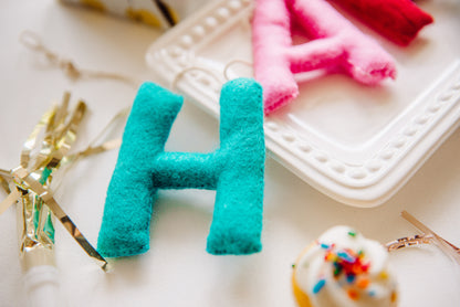 Felt Happy Birthday Banner, Wool Garland, Eco Friendly Garland, Felt Letters, Felt Garland, Birthday Decorations