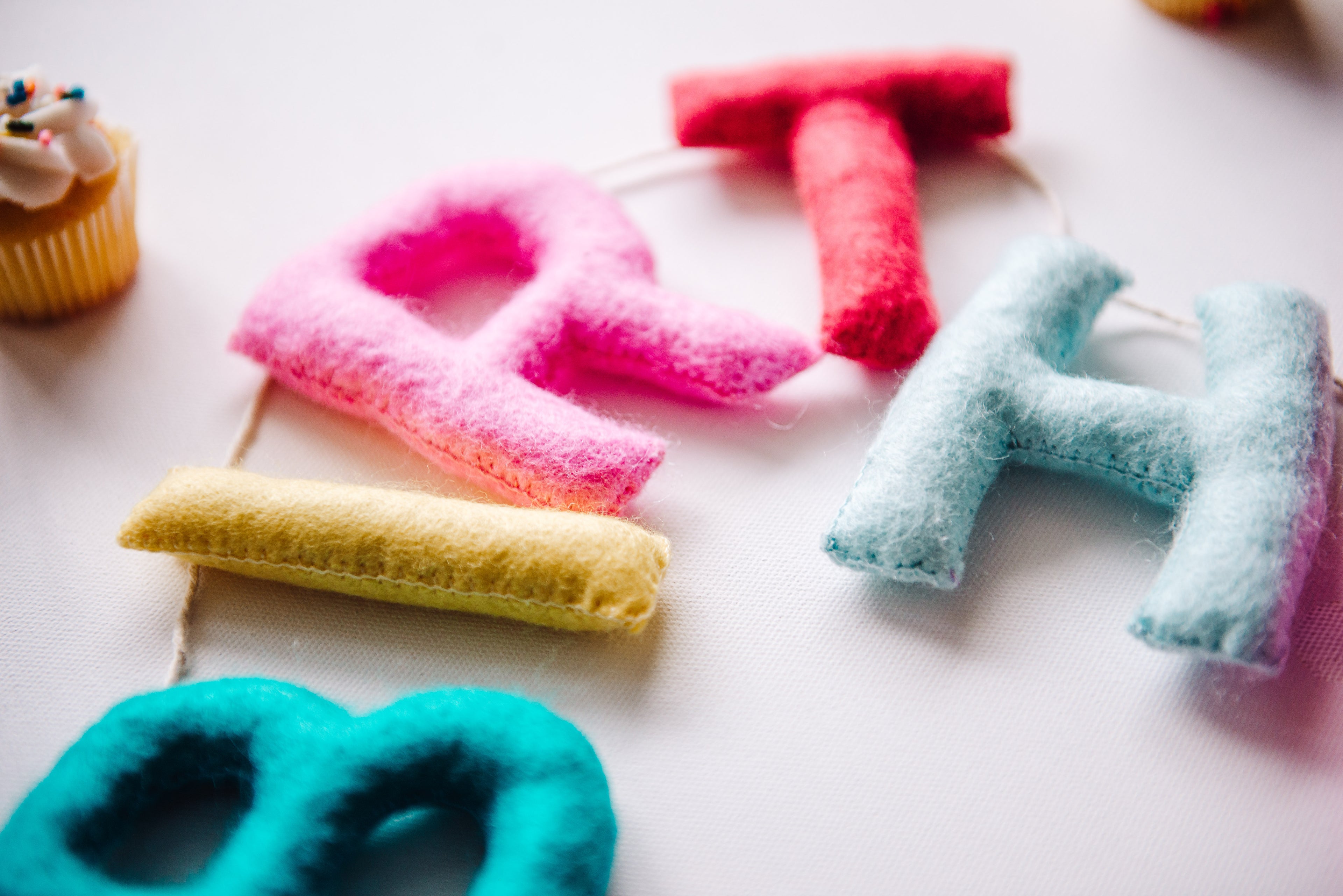 Felt Happy Birthday Banner, Wool Garland, Eco Friendly Garland, Felt Letters, Felt Garland, Birthday Decorations