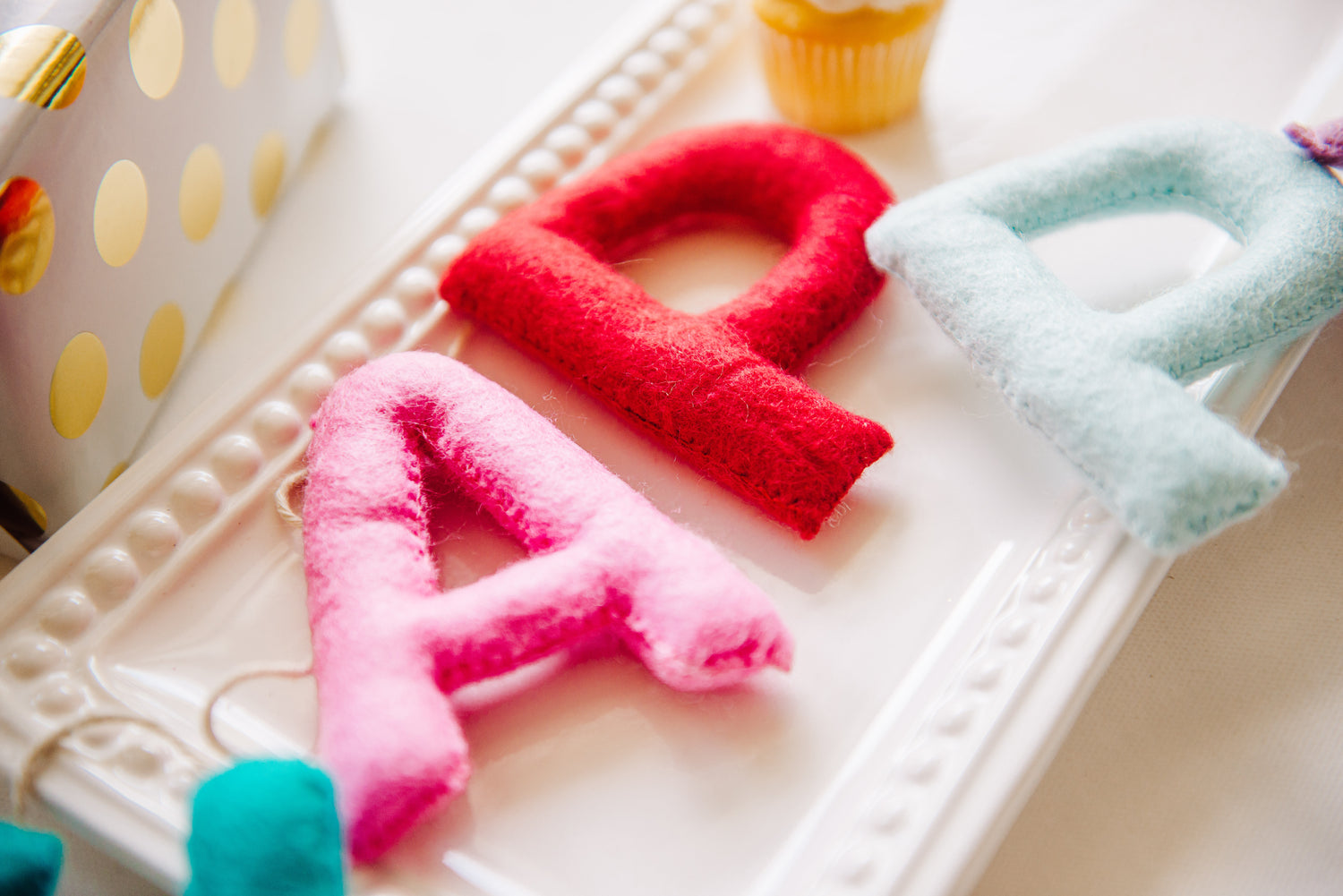 Felt Happy Birthday Banner, Wool Garland, Eco Friendly Garland, Felt Letters, Felt Garland, Birthday Decorations