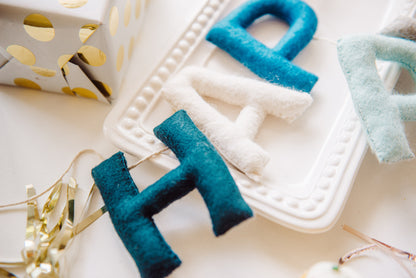 Happy Birthday Banner - Blue Tones