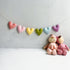 Valentine Garland, Pastel Rainbow Felt Garland, Felt Hearts, Heart Garland, Valentine Mantle Decor