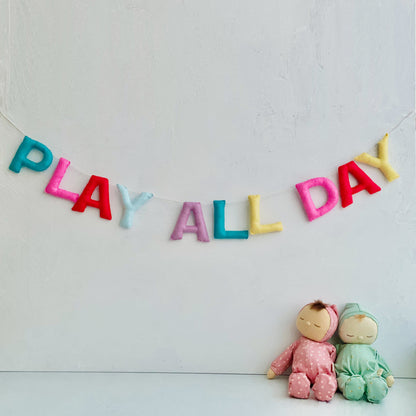 Playroom Sign, Play Sign, Felt Wall Hanging, Felt Letters, Toddler Boy Playroom, Boys Playroom Decor