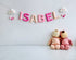 Felt Name Banner, Nursery Name Sign Girl, Blush Pink Wall Art, Baby Girl Shower Banner, Toddler Girl Room Decor