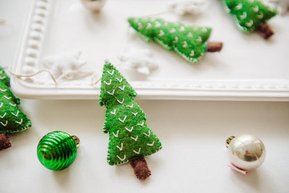 Christmas Tree Garland, Felt Christmas Decorations, Christmas Mantle Garland, Christmas Mantel Decor