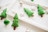 Felt Christmas Garland featuring tiny green christmas trees and white stars. Perfect christmas garland for mantle.