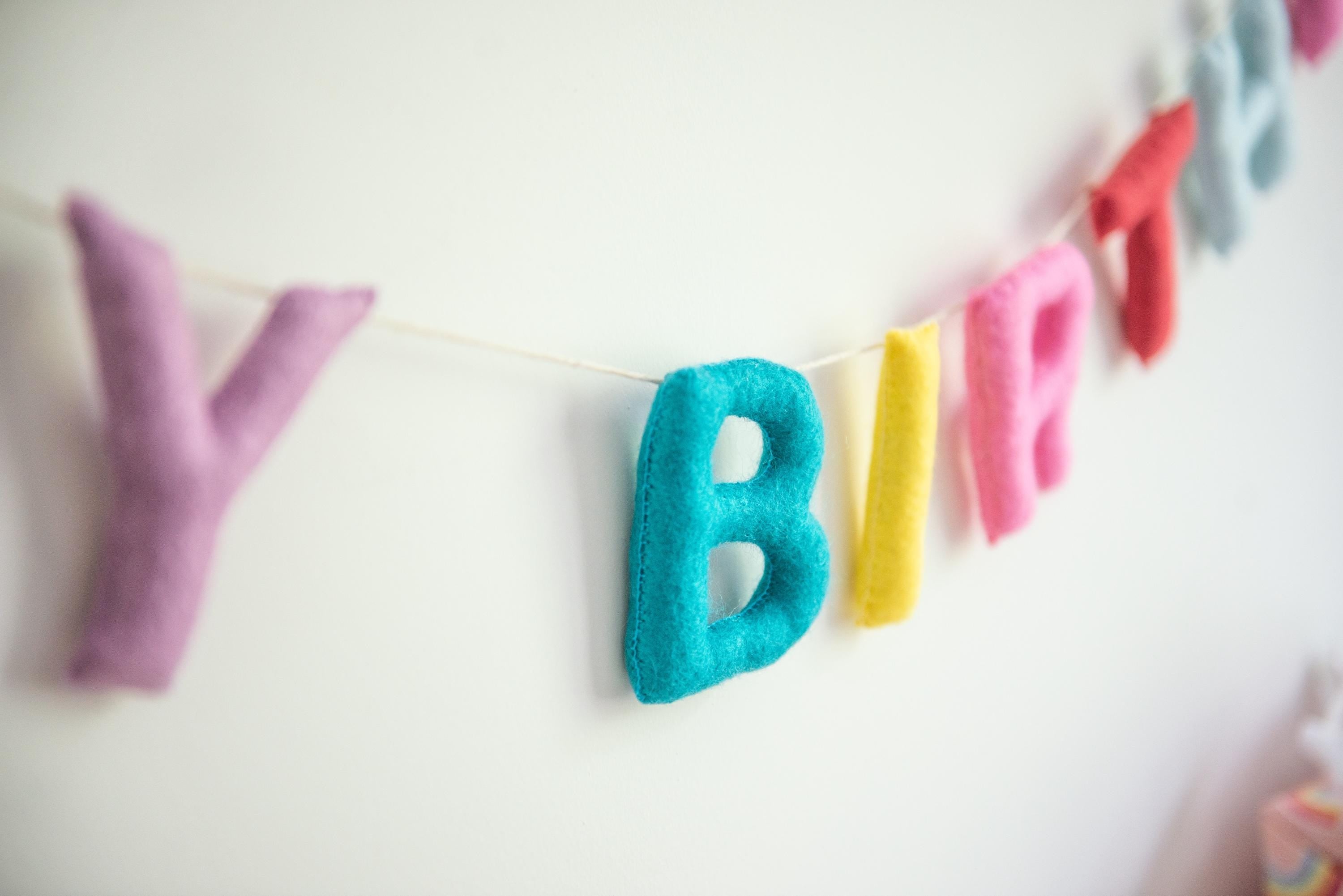 Felt Happy Birthday Banner, Wool Garland, Eco Friendly Garland, Felt Letters, Felt Garland, Birthday Decorations