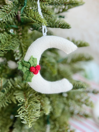 Initial Ornament, Handmade Felt Ornaments, Personalized Stocking Tags, Stocking Stuffers For Teens
