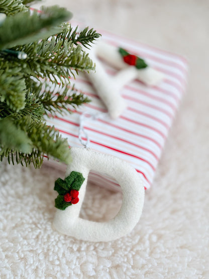 Initial Ornament, Handmade Felt Ornaments, Personalized Stocking Tags, Stocking Stuffers For Teens
