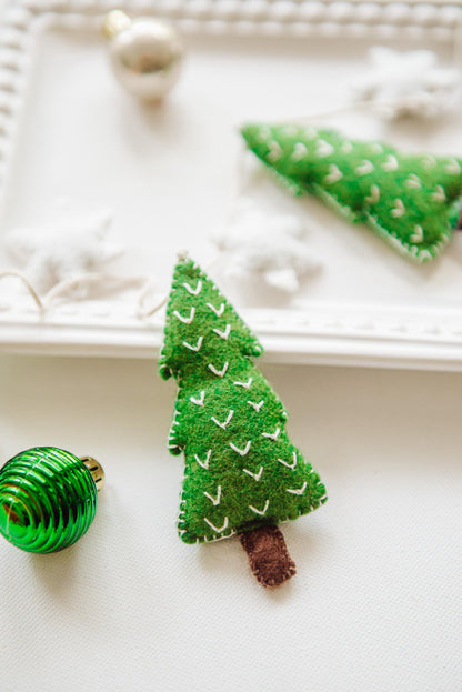 Christmas Tree Garland, Felt Christmas Decorations, Christmas Mantle Garland, Christmas Mantel Decor