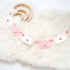 Pink and White Felt Valentine Envelope Garland: Love Letter Nursery Bookshelf Decor
